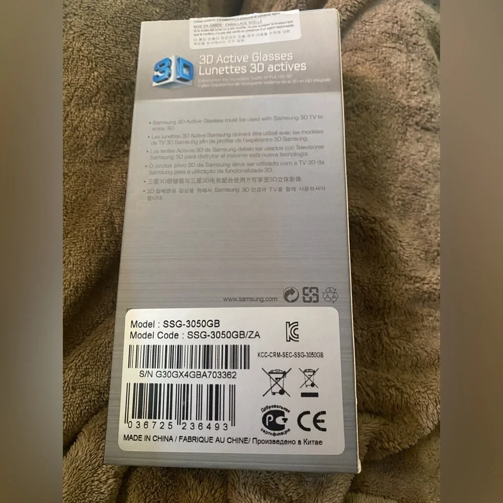 New Samsung 3D active glasses
